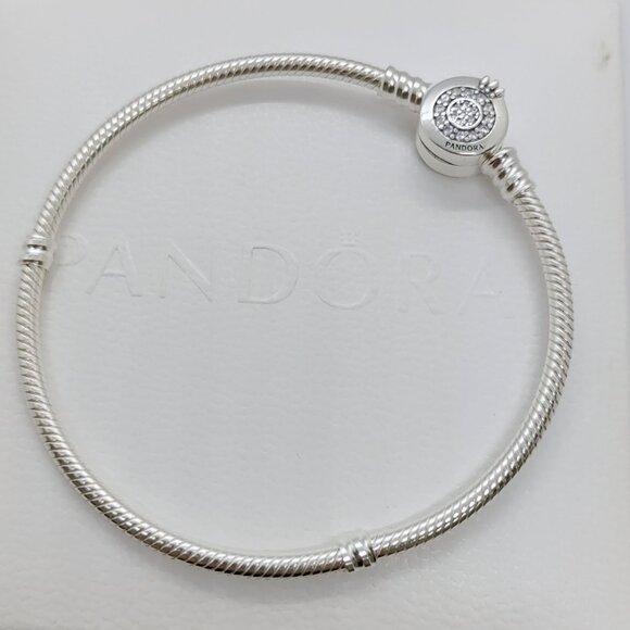 Pandora Moments Sparkling Crown O Snake Chain Bracelet S925 Sliver with box - Picture 6 of 8